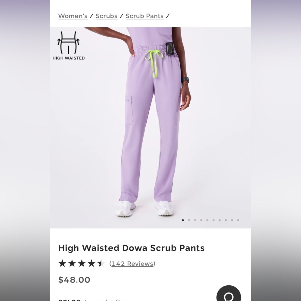 Figs High Waisted Dowa Scrub Pants in Wayfarer